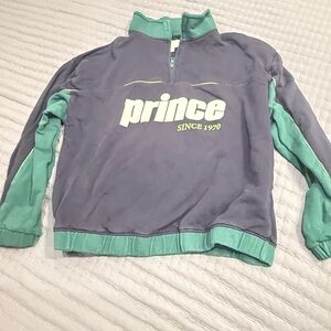Prince Navy and Teal Half-Zip Pullover